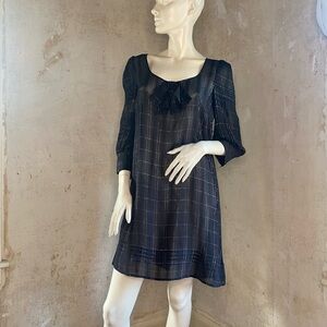 Juicy Couture Y2K Black and Silver Checkered Mini Dress